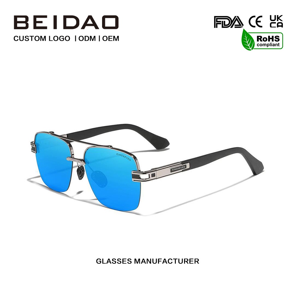 Luxus férfiaknak Színes retro polarizált napszemüveg