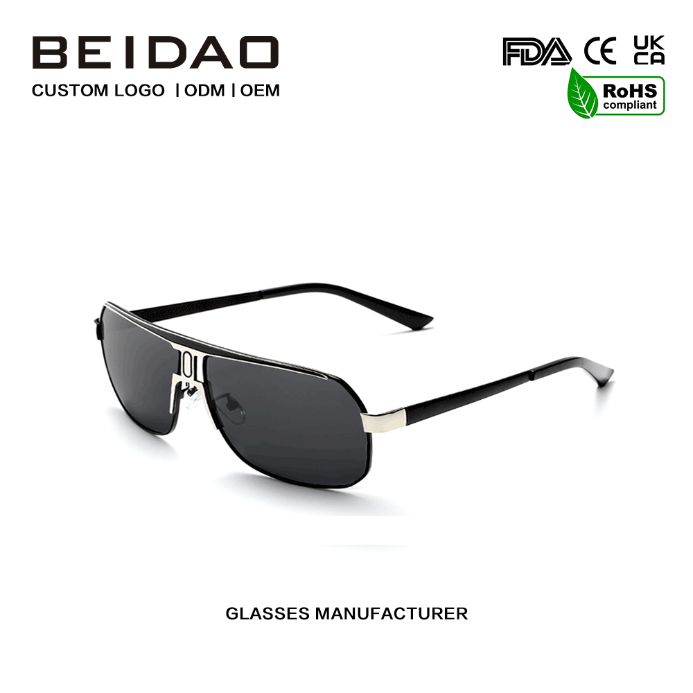 Modern Big Alloy Frame UV400 védő napszemüveg férfiaknak, nőknek